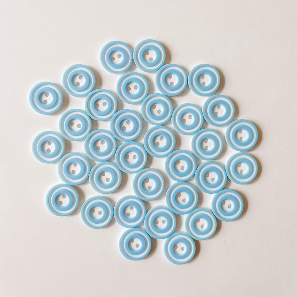 White button with bright border
