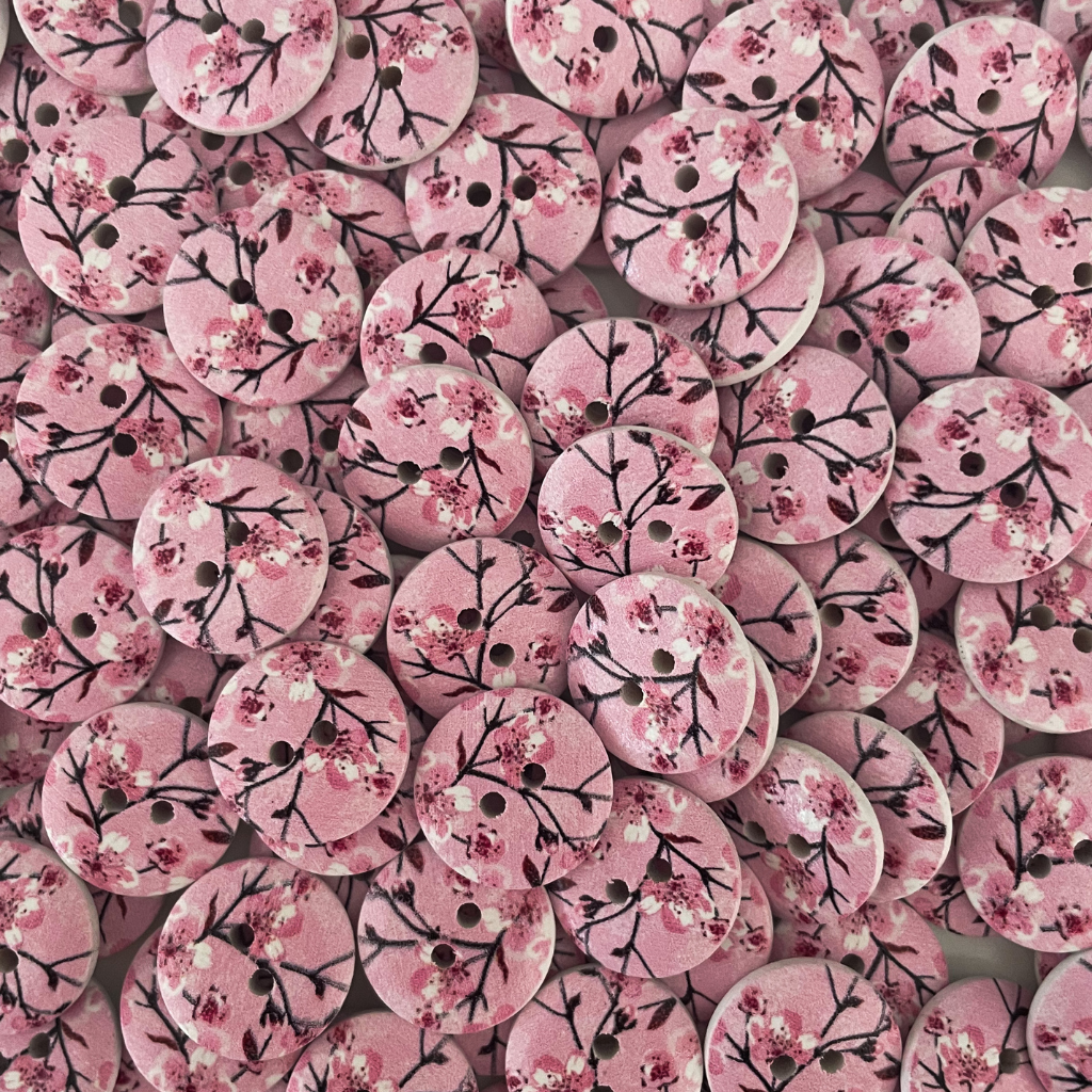 Wooden Printed Buttons - X Small