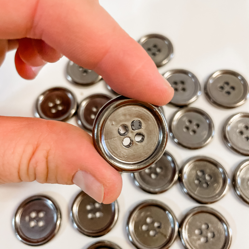 Silver Tone Metal Like Buttons