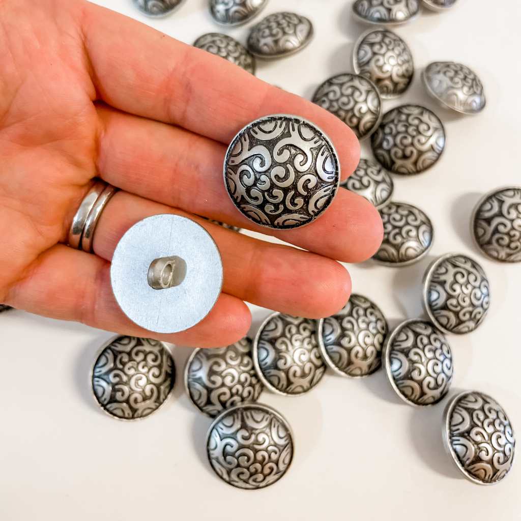 Silver Tone Metal Like Buttons