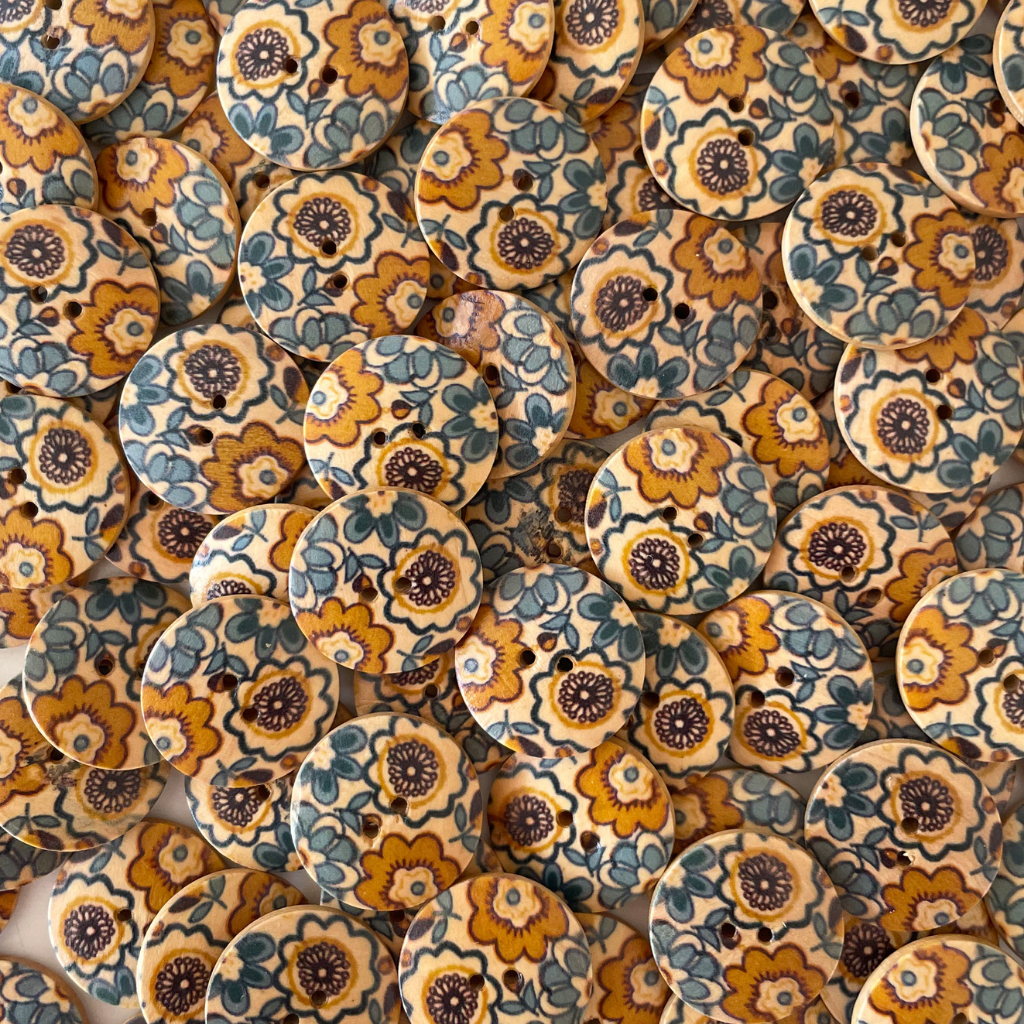 Wooden Printed Buttons - Small