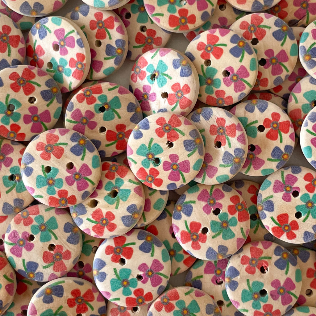 Wooden Printed Buttons - Small