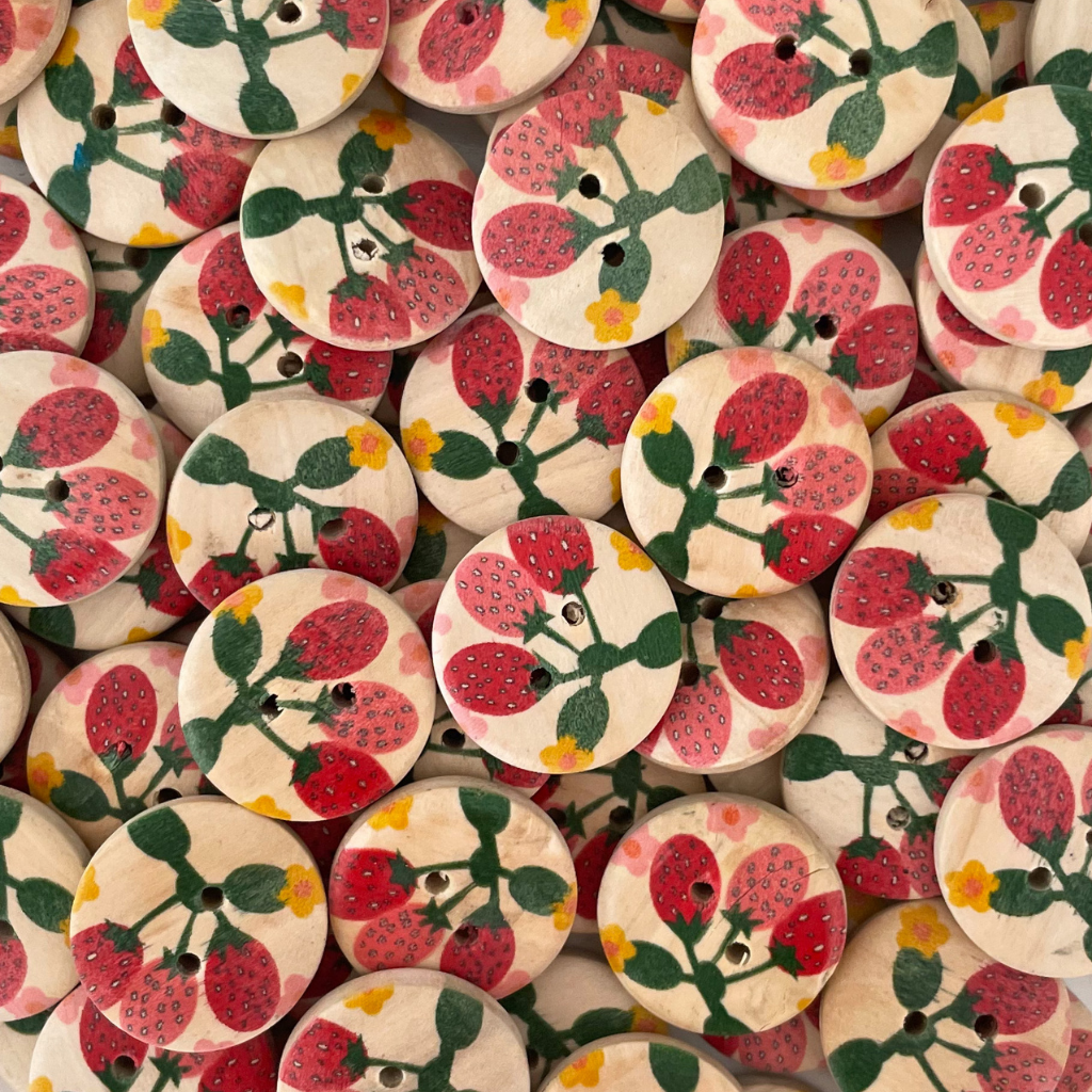 Wooden Printed Buttons - Small