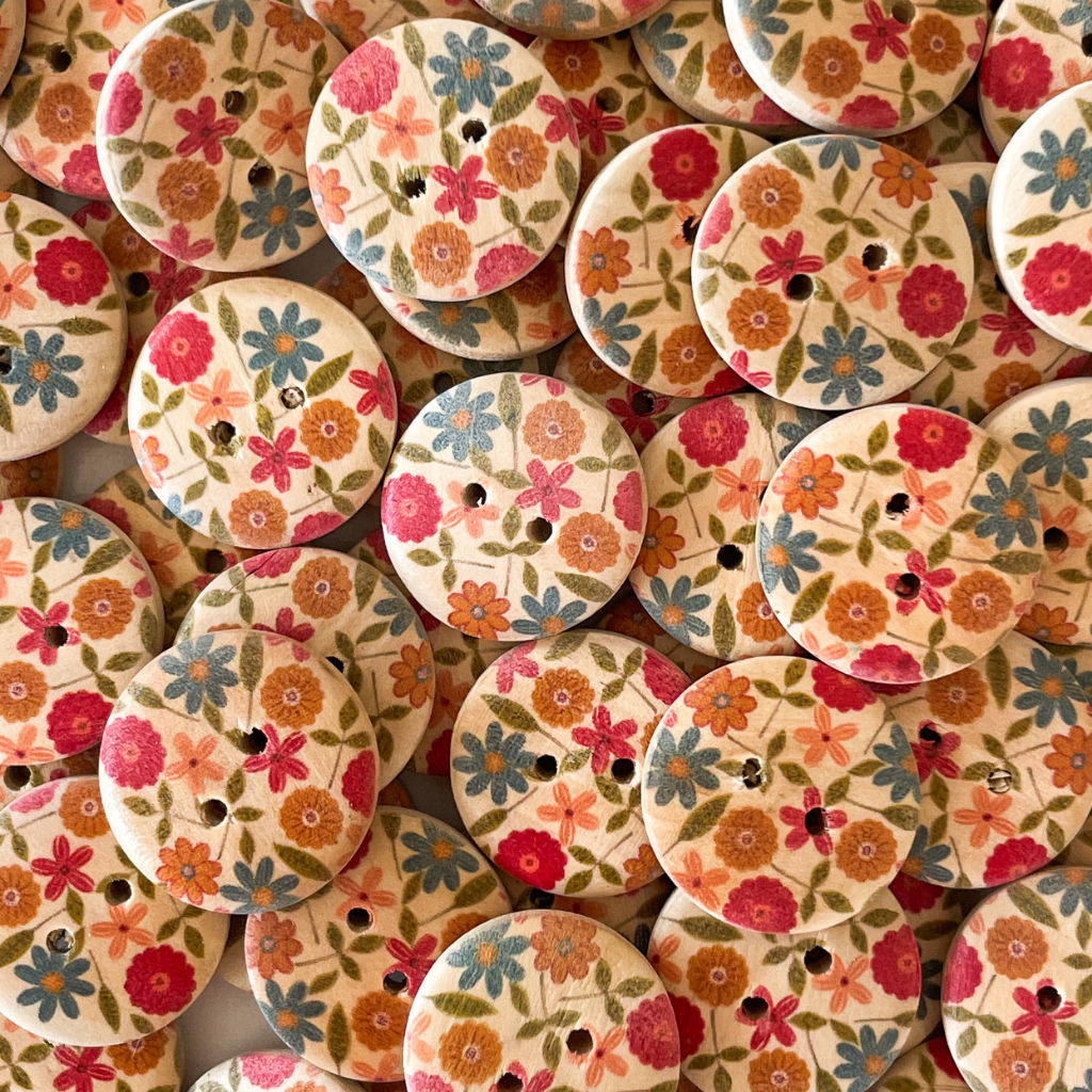 Wooden Printed Buttons - Small