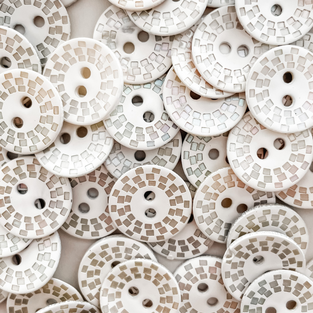 Mother of Pearl Printed Buttons -Small