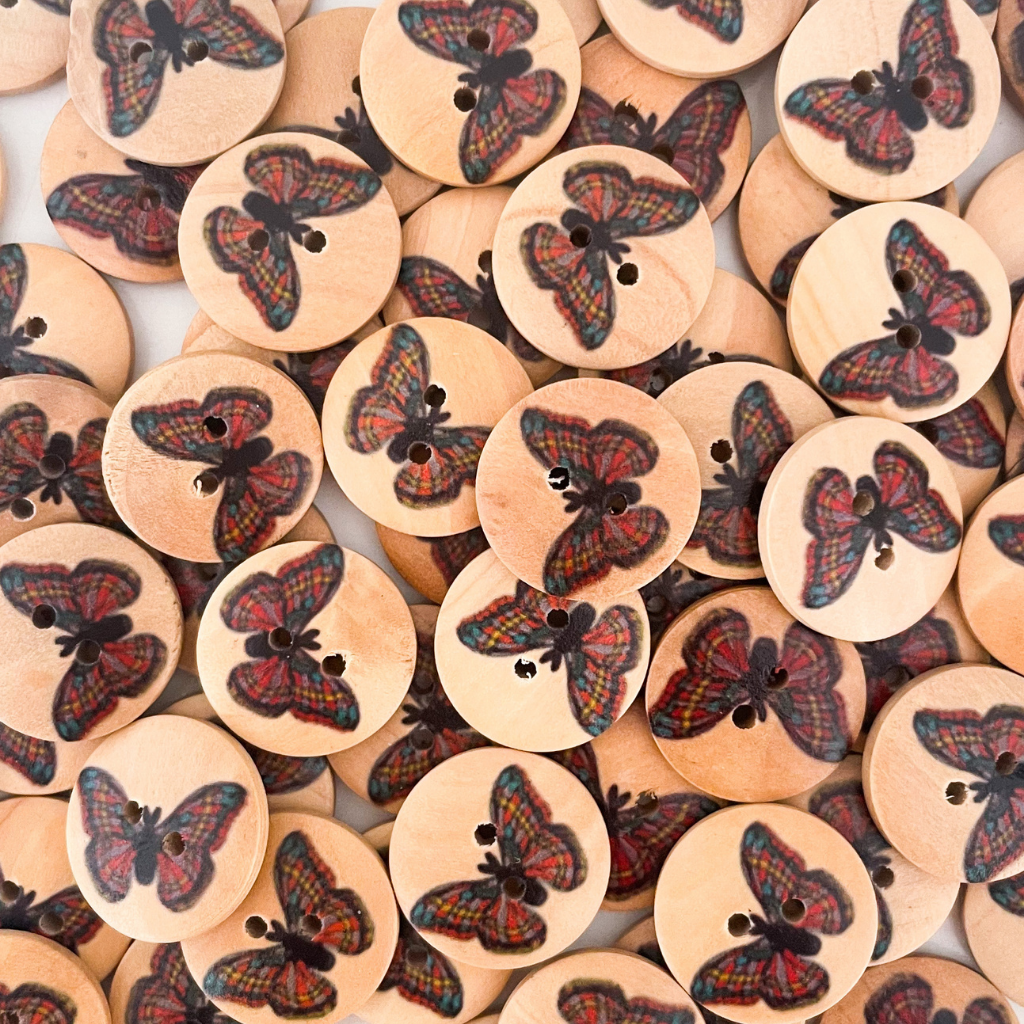 Wooden Printed Buttons - X Small