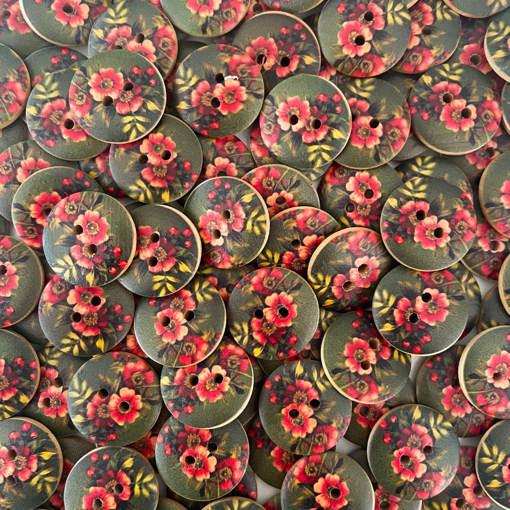 Wooden Printed Buttons - X Small