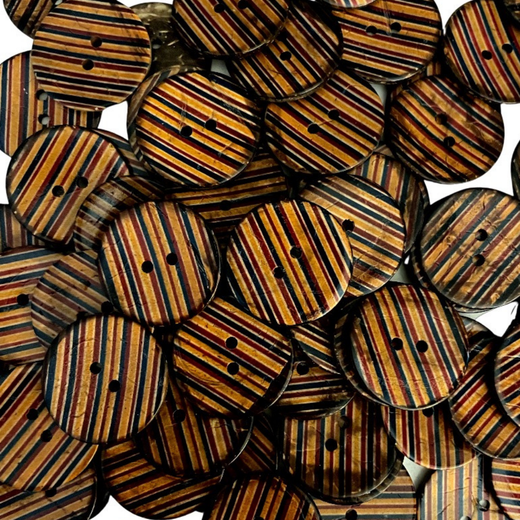 Coconut Shell Printed Buttons - Large