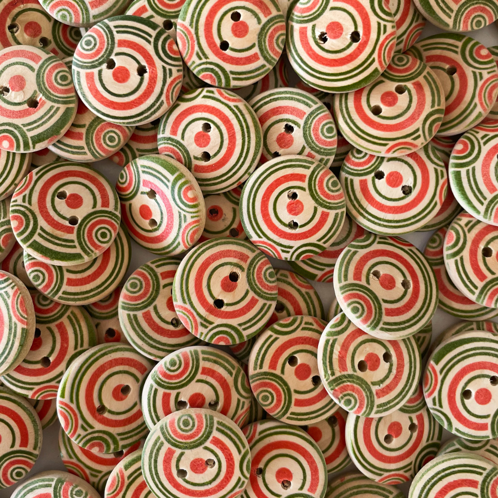 Wooden Printed Buttons - Small