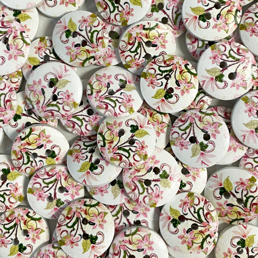 Wooden Printed Buttons - X Small