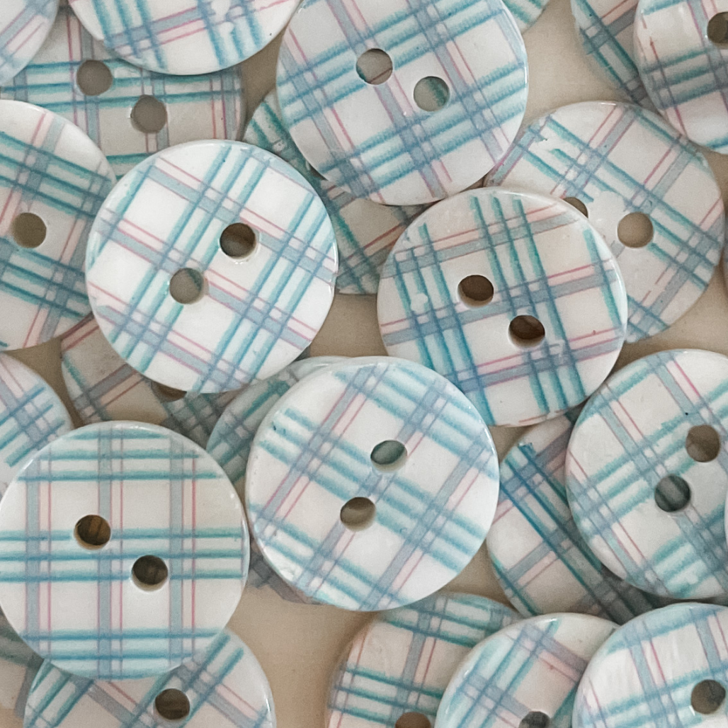 Mother of Pearl Printed Buttons -Small