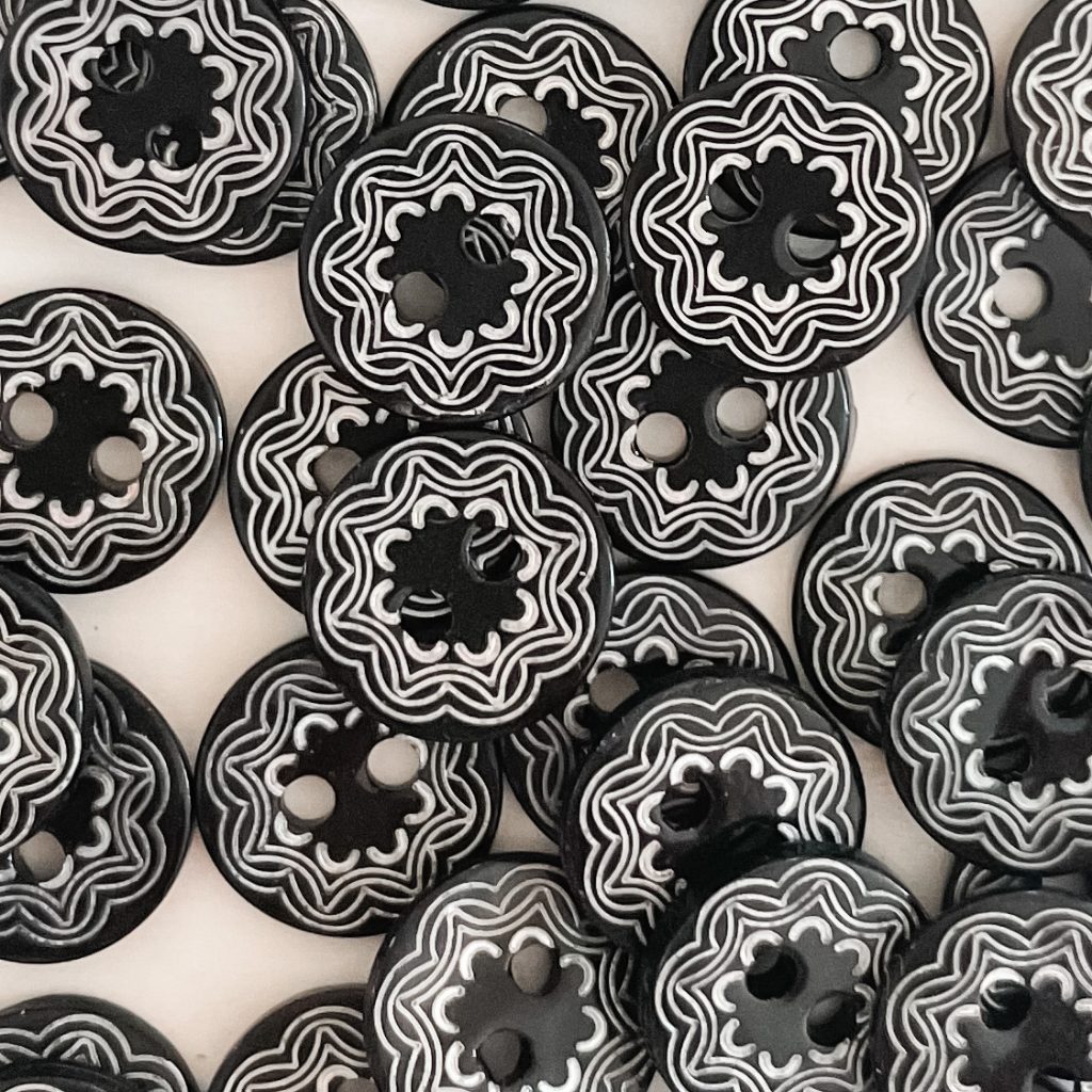 Mother of Pearl Printed Buttons -Small