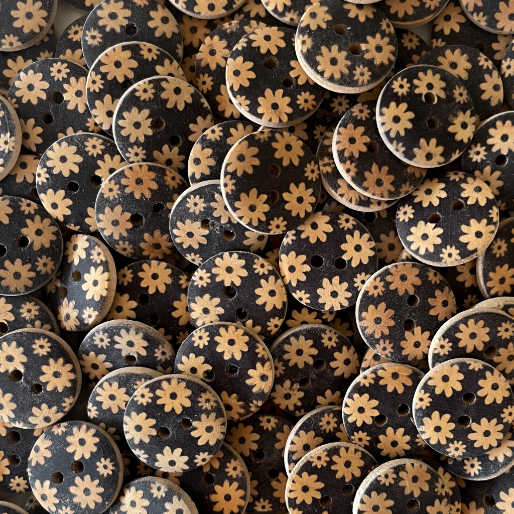 Wooden Printed Buttons - X Small