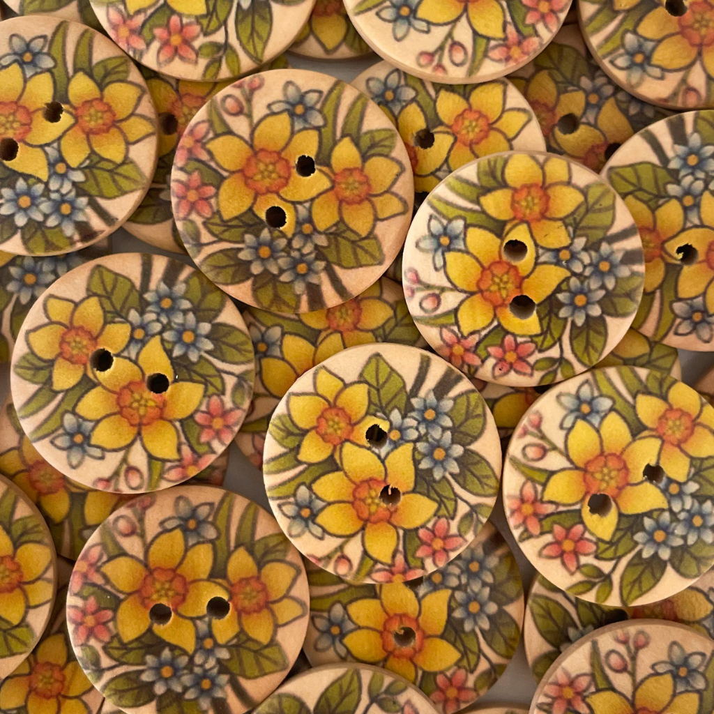 Wooden Printed Buttons - Small