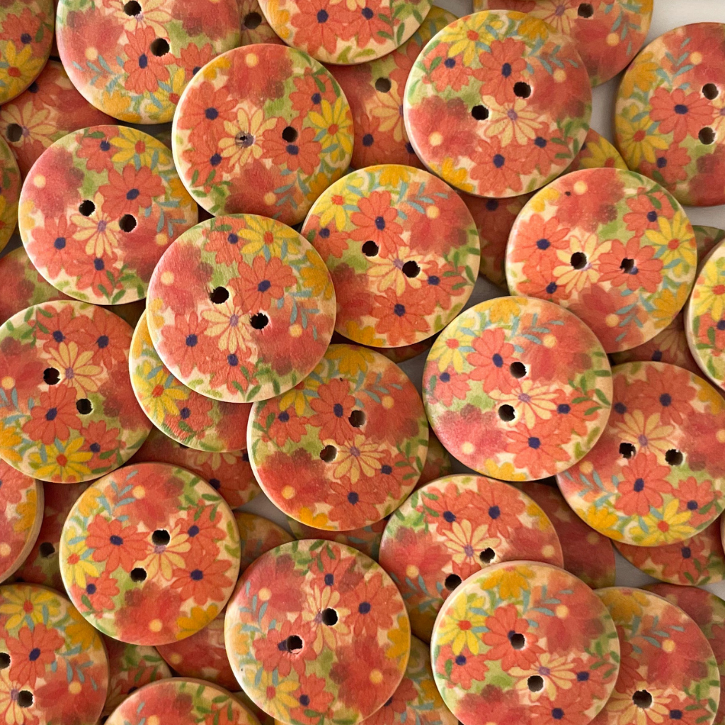 Wooden Printed Buttons - Small