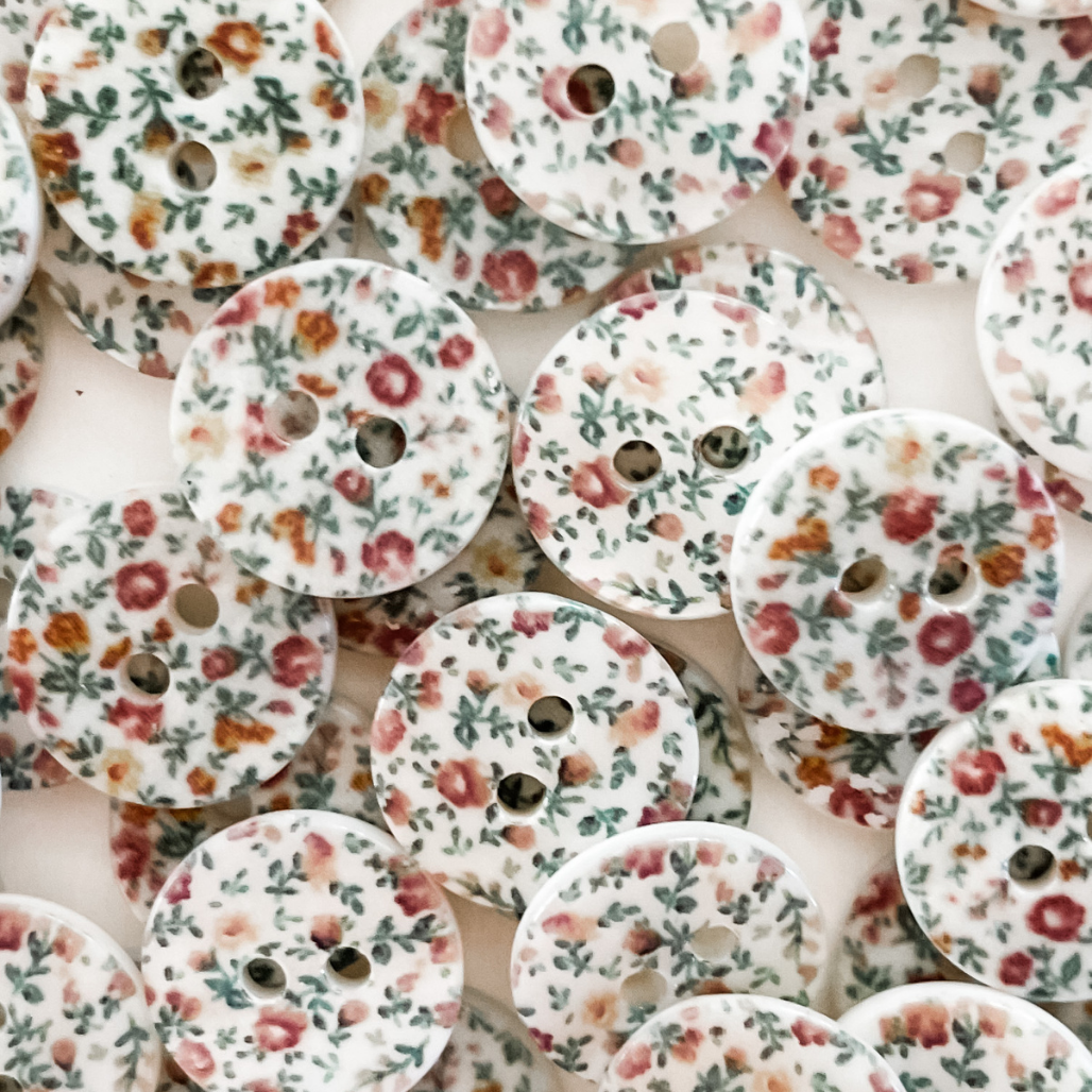 Mother of Pearl Printed Buttons -Small