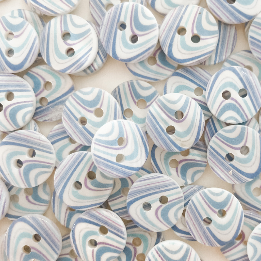 Mother of Pearl Printed Buttons -Small