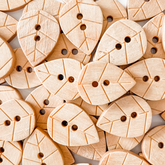 Plain Wooden Shaped Buttons