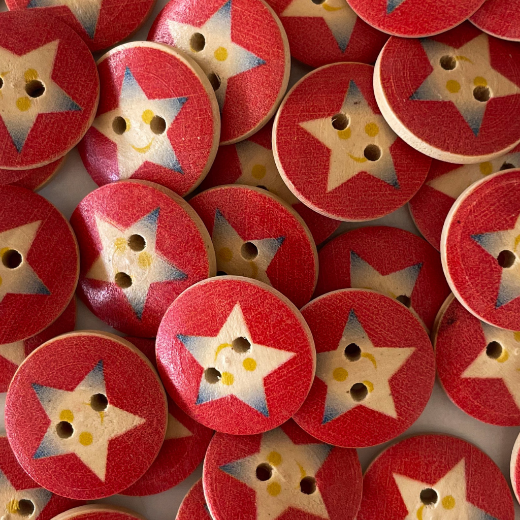 Wooden Printed Buttons - Small