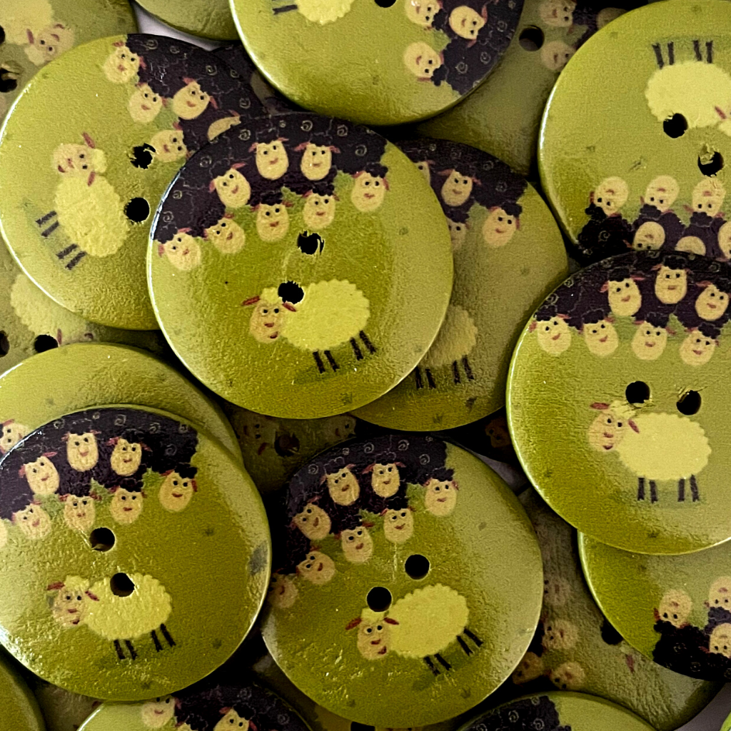 Wooden Printed Buttons - Large – Craft Queen