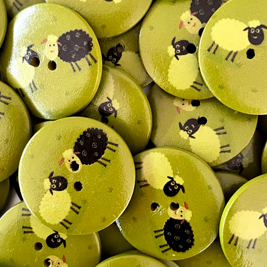 Wooden Printed Buttons - Large – Craft Queen