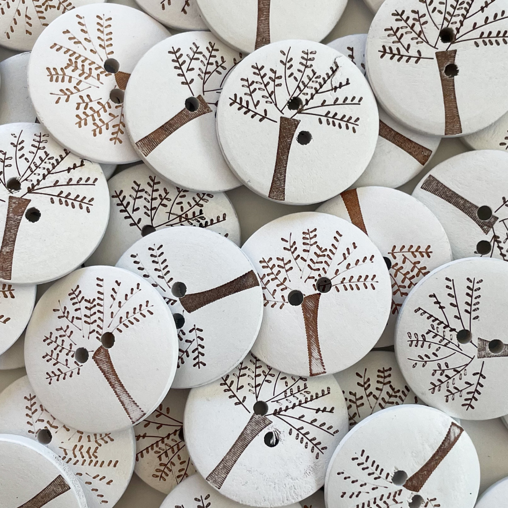 Wooden Printed Buttons - Large – Craft Queen
