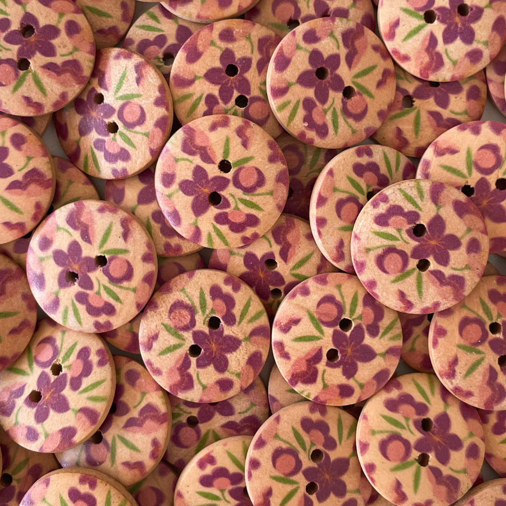 Wooden Printed Buttons - Small