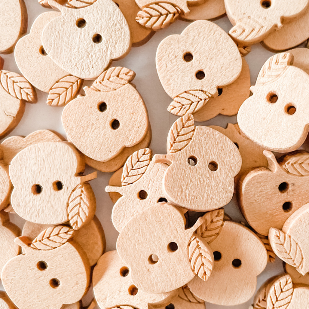 Plain Wooden Shaped Buttons